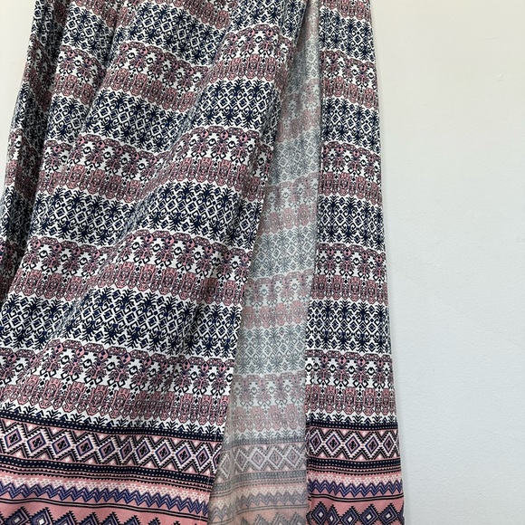 EUC boho style 41” length maxi skirt 25” right side slit elastic waist 13”-23” - Picture 5 of 5